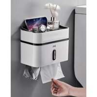 Hộp đựng giấy vệ sinh có giá để đồ - Nội thất phòng tắm đẹp rẻ tiện lợi thông minh - 4 Tầng