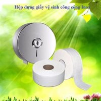Hộp đựng giấy vệ sinh cuộn lớn inox 304 siêu bền Hộp giấy vệ sinh công nghiệp inox 304