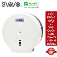 Hộp đựng giấy vệ sinh cuộn lớn gắn tường SVAVO V-TH16 trắng loại lớn công nghiệp dán tường nhà tắm chống nước cao cấp