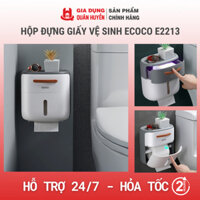 Hộp đựng giấy vệ sinh ECOCO 2 ngăn hiện đại, mẫu mới cải tiến 2213