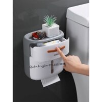 Hộp đựng giấy vệ sinh ECOCO 2 ngăn hiện đại, mẫu mới cải tiến 2213