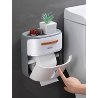 Hộp đựng giấy vệ sinh ECOCO 2 ngăn hiện đại, mẫu mới cải tiến 2213