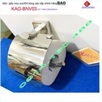 Hộp đựng giấy vệ sinh Inox Bảo KAG-BNV03, Móc giấy toilet SUS304 inox đế dập khuôn vuông cao cấp thiết kế tuyệt đẹp