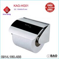 Hộp đựng giấy vệ sinh Inox Bảo KAG-HG01, Móc giấy toilet SUS304 inox dập khuôn cao cấp thiết kế tuyệt đẹp