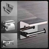 Hộp đựng giấy vệ sinh lô giấy có khay để điện thoại gắn tường inox 304 tròn cuộn nhỏ T2001 (KP-PK18)