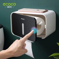 Hộp đựng giấy vệ sinh nhà tắm dán tường Ecoco 1903. Không cần giữ lõi giấy, kèm miếng dán cường lực chắc chắn