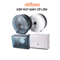 Hộp đựng giấy vệ sinh nhựa ABS tròn cuộn lớn công nghiệp công cộng gắn tường Debas H102C