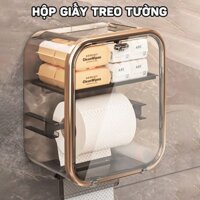 Hộp đựng giấy vệ sinh treo tường, hộp đựng giấy nhà vệ sinh đa năng LUXBI