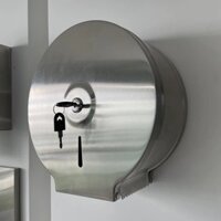 Hộp đựng Giấy vệ sinh tròn Inox  sang trọng, Hộp đựng giấy vệ sinh cuộn lớn 500gr-1kg