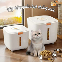 Hộp Đựng Hạt Cho Thú Cưng Nắp Bấm TRENDY Chống Côn Trùng, Chống Ẩm, Kín Nắp Tự Động, Thùng Đựng Gạo 5kg - 10kg Chống Mốc