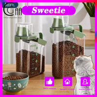 Hộp đựng hạt thức ăn chó mèo, Bình đựng bảo quản ngũ cốc các loại hạt có nắp kín chống ẩm