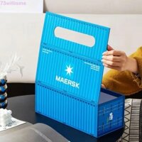 Hộp đựng hậu cần Mini WILLISME, Hộp đựng vận chuyển bảng giấy Mẫu hộp quà di động, có nắp đậy Đồ trang trí Vali sáng tạo bền bỉ Hộp lưu trữ sinh nhật