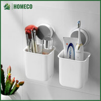 Hộp đựng kem đánh răng Homeco đa năng dán tường, hộp đựng bàn chải tiết kiệm không gian cho nhà của bạn