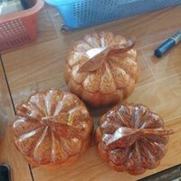 Hộp đựng kẹo, trang sức , trang trí hình trái bí gỗ dừa