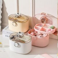 Hộp Đựng Kẹp Tóc, Trang Sức, Phụ Kiện Trang Điểm, Nắp Hình Vương Miện Sang Trọng (GDVU)