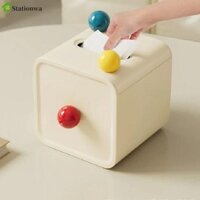 Hộp đựng khăn ăn STATIONWA, Hộp đựng khăn giấy trang trí sáng tạo, Hộp giấy cuộn vuông bằng nhựa hình vuông dễ thương Phòng khách