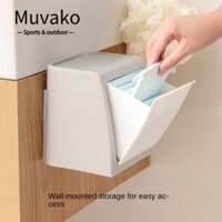 Hộp đựng khăn ăn vệ sinh MUVAKO, Hộp đựng bông treo tường phân loại lộn xộn, Hộp đựng đồ nhỏ chống bụi đa chức năng Hộp kín