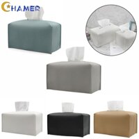 Hộp đựng khăn giấy bằng da Hộp đựng khăn giấy vuông Hộp đựng giấy cuộn [chamer]