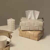 Hộp Đựng Khăn Giấy Bằng Da Nhân Tạo Thiết Kế Đơn Giản Sáng Tạo