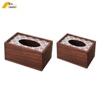 Hộp đựng khăn giấy bằng gỗ Hộp đựng khăn giấy Hộp đựng khăn giấy Hình chữ nhật cổ điển Đa chức năng Khăn ăn mặt cho