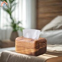 Hộp đựng khăn giấy bằng gỗ Hộp đựng khăn giấy Trang trí nội thất cho máy tính để bàn nhà hàng