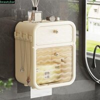 Hộp đựng khăn giấy BEAUTYBAR, Hộp ngăn kéo nhà bếp treo tường sáng tạo, Quà tặng Hộp đựng khăn giấy phòng tắm bằng nhựa hai lớp có thể tái sử dụng Phụ kiện phòng tắm