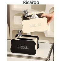 Hộp đựng khăn giấy chú gấu bạc