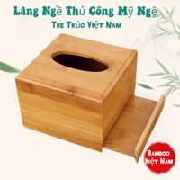 Hộp Đựng Khăn Giấy Chữ Nhật Và Vuông Làm Từ Gỗ Tre Trúc Hàng Việt Nam Sản Xuất - VN Bamboo and Craft - hộp Vuông