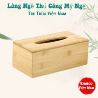 Hộp Đựng Khăn Giấy Chữ Nhật Và Vuông Làng Ngề Gỗ Tre Trúc Hàng Việt Nam Sản Xuất - VN Bamboo and Craft - Hộp Chữ Nhật