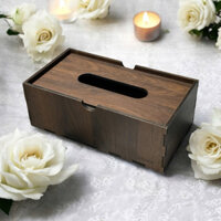 Hộp Đựng Khăn Giấy Chữ Nhật Bằng Plywood phủ Melamine Hộp Khăn Giấy Để Bàn - GXHOME