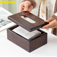 Hộp đựng khăn giấy để bàn NOVASPARK, Hộp đựng giấy bằng gỗ cổ điển, Trang trí nhà cửa hiện đại Phong cách đơn giản Hộp đựng khăn giấy vuông Phòng ngủ