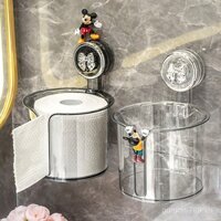 Hộp đựng khăn giấy gắn tường có cốc hút, hộp lưu trữ khăn mặt, giá đỡ cuộn giấy vệ sinh, máy phân phối giấy cuộn không cần khoan