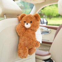 Hộp đựng khăn giấy Gấu Papa treo xe ô tô treo sau ghế ô tô siêu dễ thương trang trí xe ô tô Phụ Kiện Ô Tô