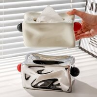 Hộp Đựng Khăn Giấy Gốm sứ Phòng Khách Mẫu Mới, Hộp đựng giấy rút lau miệng bàn ăn nhà bếp gia đình