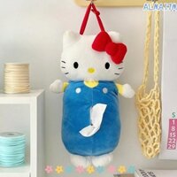 Hộp đựng khăn giấy Hello Kitty ALMA1, Vỏ khăn giấy Hello Kitty sang trọng Anime, Túi đựng khăn giấy treo lưu trữ