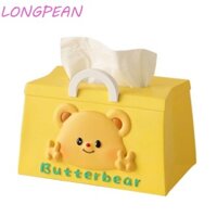 Hộp đựng khăn giấy hình gấu bơ LONGPEAN Trang trí học sinh