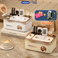 Hộp đựng khăn giấy hình gấu đa năng tích hợp đựng tăm chất liệu PP bền đẹp, Hộp đựng giấy để bàn phòng khách