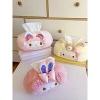 Hộp đựng khăn giấy Hoạt Hình Dễ Thương Trái Tim cô gái màu hồng đáng yêu Hộp đựng khăn giấy nhung mềm mại dễ thương hộp đựng khăn giấy ô tô gia dụng dùng trong gia đình