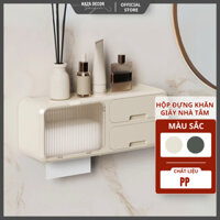 Hộp Đựng Khăn Giấy Nhà Tắm Dán Tường Chống Nước, Hộp Nhựa Đựng Giấy Vệ Sinh Mỹ Phẩm