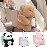 Hộp đựng khăn giấy ô tô 2 trong 1 KOPIDA, Dây đeo đàn hồi hình gấu che mắt Hộp đựng rác ô tô dễ thương, Tiết kiệm không gian thoải mái dễ thương Dễ dàng lắp đặt Xe tải đựng khăn giấy tự động