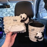 Hộp đựng khăn giấy ô tô gấu trúc siêu dễ thương trang trí ô tô xinh đẹp Phụ Kiện Ô Tô