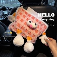Hộp Đựng Khăn Giấy Ô Tô Sáng Tạo Dễ Thương Mắt Lớn Quái Vật Nhỏ Tay Hộp Vệ Sinh Giấy Bảo Quản Túi Đựng Đồ Dopamine Xe Ô Tô Khăn Giấy Treo Túi Bảo Quản Ô Tô