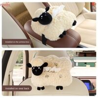 Hộp đựng khăn giấy ô tô thịt cừu NEDFS, Hộp đựng khăn ăn tiết kiệm không gian Ghế sau ô tô, Ô tô Phim hoạt hình phổ thông Hộp giấy xe sang trọng mềm mại dành cho người lớn