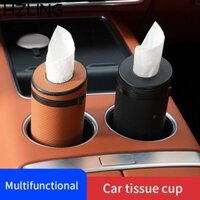 Hộp đựng khăn giấy ô tô HZLING, Hộp đựng giấy di động cửa sổ bị hỏng an toàn, Cốc đựng khăn giấy tròn đa chức năng chất lượng cao Phụ kiện nội thất ô tô