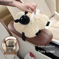 Hộp đựng khăn giấy ô tô TTHOUSE, Túi đựng khăn giấy tiết kiệm không gian Ghế sau ô tô, Dễ dàng lắp đặt Hộp giấy xe hoạt hình Kawaii mềm mại dành cho trẻ em
