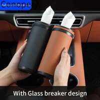 Hộp đựng khăn giấy ô tô CONOPERY, Hộp đựng giấy di động tròn, Hộp đựng khăn giấy cửa sổ vỡ an toàn đa năng chất lượng cao đa năng