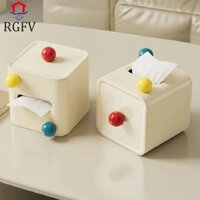Hộp đựng khăn giấy RGFV, Hộp đựng khăn ăn sáng tạo trang trí, dễ thương với hình vuông đầy màu sắc Hộp đựng khăn giấy dễ thương Trang trí nhà cửa