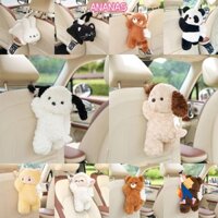 Hộp đựng khăn giấy sang trọng ANANAS, Móc treo khăn giấy ô tô dễ thương sáng tạo, Động vật nhồi bông Túi giấy treo có thể giặt đa năng cho xe