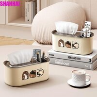 Hộp đựng khăn giấy SHANHAI, có hộp đựng khăn giấy hình chữ nhật mùa xuân, Hộp đựng khăn ăn bằng nhựa có thể tái sử dụng sáng tạo Phòng khách
