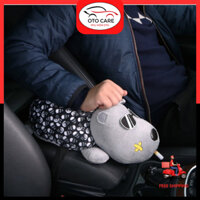 Hộp đựng khăn giấy trên ô tô hình gấu nhồi bông dễ thương OTC